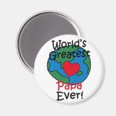 Das Beste Papa-Herz der Welt Magnet (Vorderseite/Rückseite)
