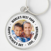 Das beste Papa-Vatertag-Foto der Welt Schlüsselanhänger (Vorne)