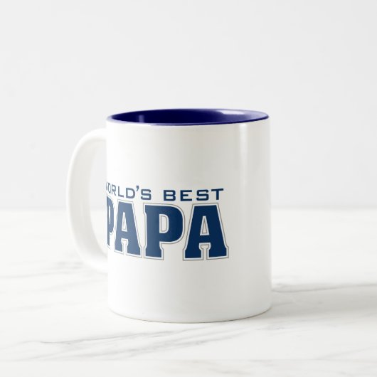 Das beste Papa-Zwei-Tone der Welt Zweifarbige Tasse (Vorderseite Links)