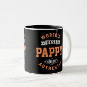 Das beste Papi der Welt Zweifarbige Tasse (VorderseiteRechts)