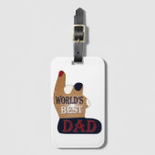 Das beste Patriotikum der Welt für den Vater Gepäckanhänger (Vorderseite Vertikal)