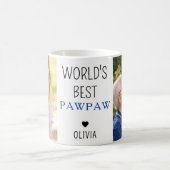 Das beste Pawpaw-Grandchild Name 2-Foto der Welt Kaffeetasse (Mittel)
