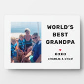 Das beste Personalisierte Großvater-Foto der Welt Fotoplatte (Vorderseite)