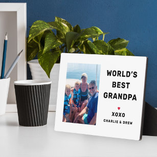 Das beste Personalisierte Großvater-Foto der Welt Fotoplatte