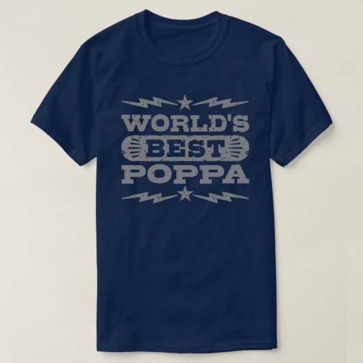 Das beste Poppa der Welt T-Shirt (Design vorne)