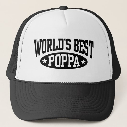 Das beste Poppa der Welt Truckerkappe (Vorderseite)