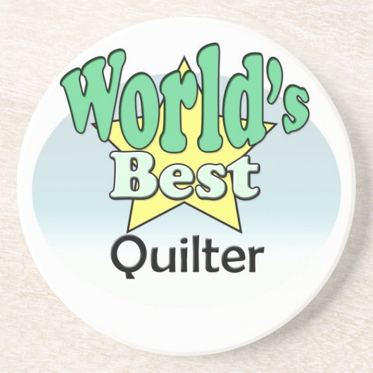 Das beste Quilter der Welt Sandstein Untersetzer (Vorne)