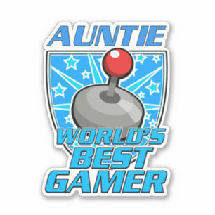 Das beste Retro-Logo von Auntie World Aufkleber