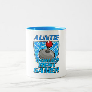 Das beste Retro-Logo von Auntie World Zweifarbige Tasse