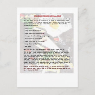 Das beste Rezept für alle Zeiten - Gospeltracker Postkarte
