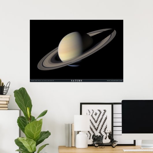 Das Beste Saturn-Portrait Poster (Heimbüro)