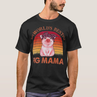 Das beste Schweinemama der Vintagen Welt T-Shirt