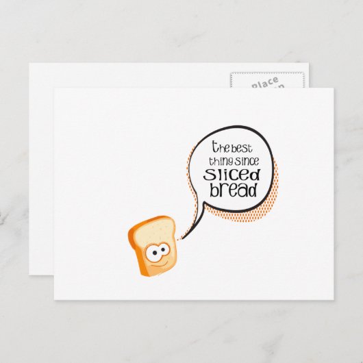 Das Beste seit geschnitten Brot Postkarte (Vorne/Hinten)