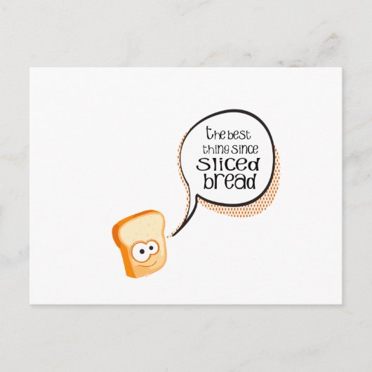 Das Beste seit geschnitten Brot Postkarte (Vorderseite)