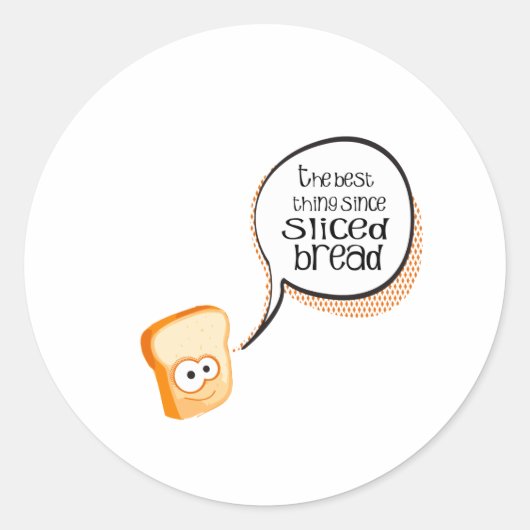 Das Beste seit geschnitten Brot Runder Aufkleber (Vorderseite)