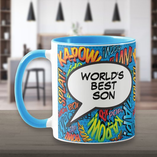Das beste Son Fun Retro Comic Book Blue Tasse