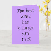 Das beste Stärkungsmittel hat einen großen Gin in Karte (Gelbe Blume)