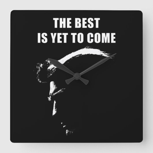 Das Beste steht noch bevor Donald Trump 2024  Quadratische Wanduhr (Vorderseite)