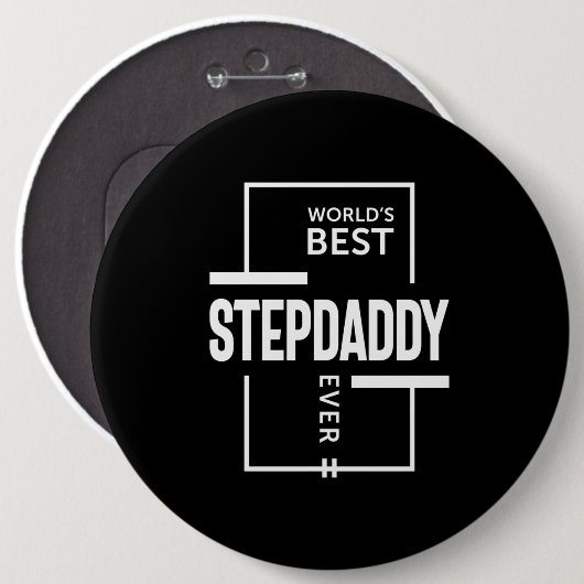 Das beste Stepdaddy-Geschenk der Mens World Button (Vorne & Hinten)