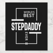 Das beste Stepdaddy-Geschenk der Mens World Weinetikett (Einzelnes Label)