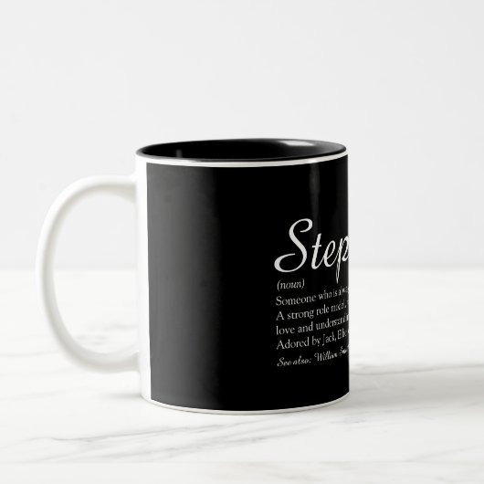 Das beste Stepfather der Welt, Stepdad-Definitions Zweifarbige Tasse (Links)