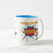 Das beste SUPERBOSS der Welt - lustige Chef-Tasse Zweifarbige Tasse (VorderseiteRechts)