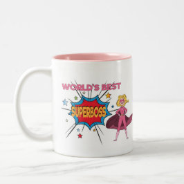 Das beste SUPERBOSS der Welt - lustige Chef-Tasse Zweifarbige Tasse