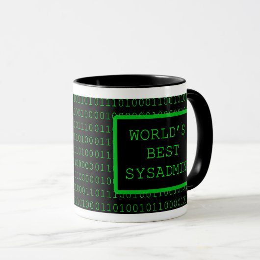 Das beste SysAdmin der Welt Tasse (VorderseiteRechts)
