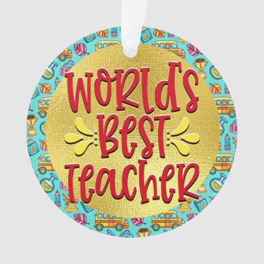 Das beste Teacher-Ornament der Welt Ornament (Vorderseite)