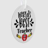 Das beste Teacher-Ornament der Welt Ornament (Vorderseite)