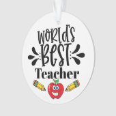 Das beste Teacher-Ornament der Welt Ornament (Vorderseite)