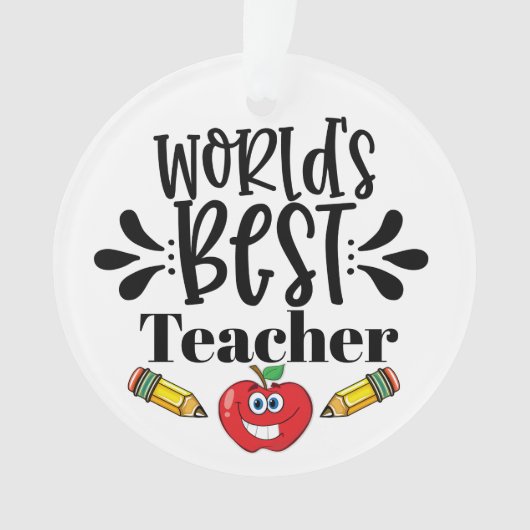 Das beste Teacher-Ornament der Welt Ornament (Vorderseite)