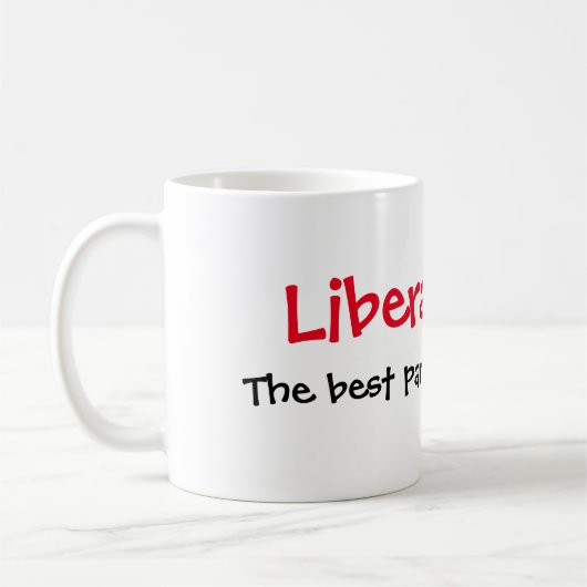 Das beste Teil des Aufwachens Kaffeetasse (Links)