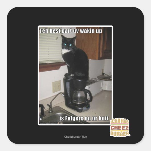das beste Teil uv aufwachen Quadratischer Aufkleber (Vorderseite)