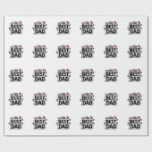 Das beste Textdesign für den Vater Geschenkpapier (Flach)