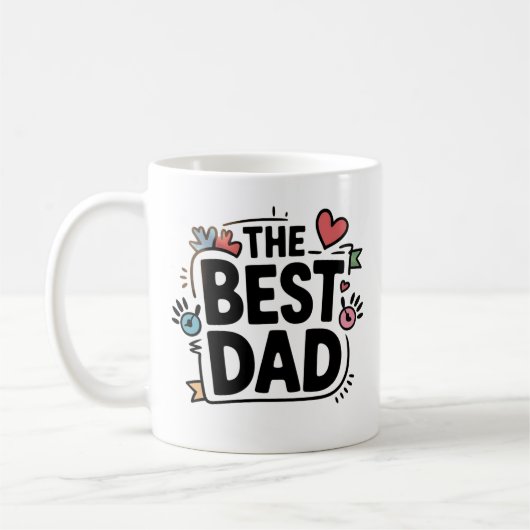 Das beste Textdesign für den Vater Kaffeetasse (Links)