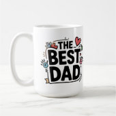 Das beste Textdesign für den Vater Kaffeetasse (Links)