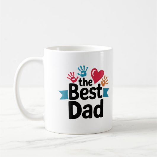 Das beste Textdesign für den Vater Kaffeetasse (Links)