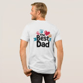 Das beste Textdesign für den Vater Tri-Blend Shirt (Rückseite voll)