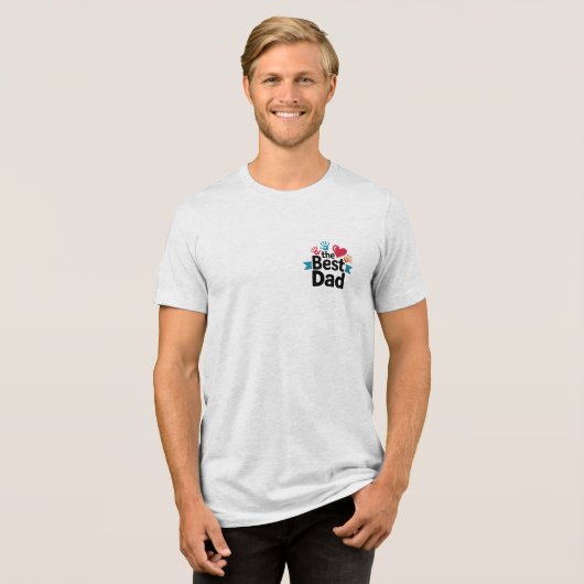 Das beste Textdesign für den Vater Tri-Blend Shirt (Vorderseite voll)