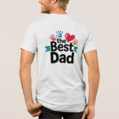 Das beste Textdesign für den Vater Tri-Blend Shirt (Rückseite)