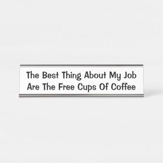 Das Beste über meine Job Funny Statement weiß Schreibtischnamensplakette (Vorderseite )