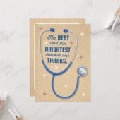 Das Beste und die Brightesten Ärzte verdienen Dank Karte (Vorderseite/Rückseite Beispiel)