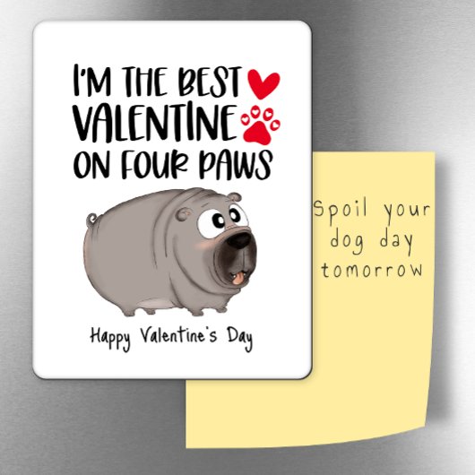 Das beste Valentine auf vier Pfoten Kühlschrank Magnet