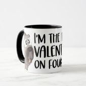 Das beste Valentine auf vier Pfoten Tasse (Vorderseite Links)
