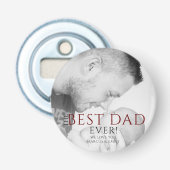 Das beste Vater-Foto aller Zeiten für Typografie Flaschenöffner (Vorderseite)