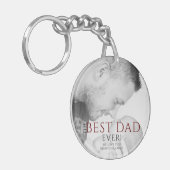 Das beste Vater-Foto aller Zeiten für Typografie Schlüsselanhänger (Vorderseite links)