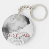 Das beste Vater-Foto aller Zeiten für Typografie Schlüsselanhänger (Rückseite)