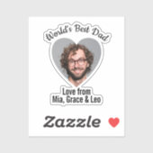 Das beste Vater-Gesicht der Welt Aufkleber (Blatt)