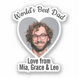 Das beste Vater-Gesicht der Welt Aufkleber